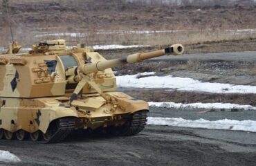 Расчеты САУ «Мста-С» благодаря данным с БПЛА «Орлан-10» поразили позиции боевиков в зоне СВО